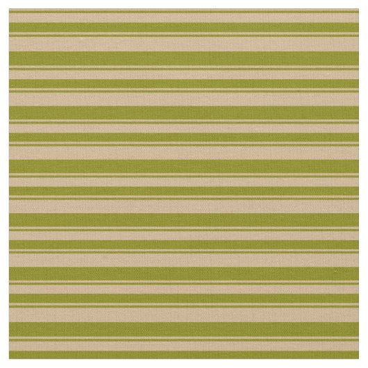 Green & Tan Streifen/Linienmuster Stoff (Nahaufnahme)