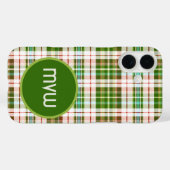 Green Tan Tartan Karierte benutzerdefinierte iPhon Case-Mate iPhone Hülle (Rückseite (Horizontal))