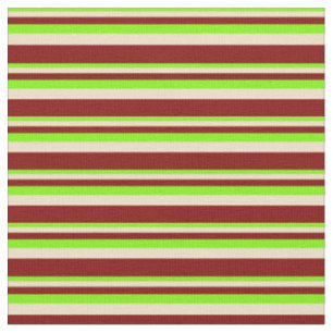 Green, Tan und Maroon-farbenes Streifenmuster Stoff