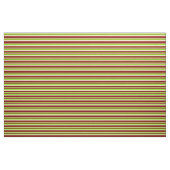 Green, Tan und Maroon-farbenes Streifenmuster Stoff (Fat Quarter (45,7 x 55,9 cm))