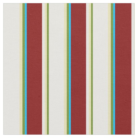 Green, Tan, White, Maroon und Deep Sky Blue Stoff (Nahaufnahme)
