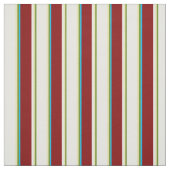 Green, Tan, White, Maroon und Deep Sky Blue Stoff (Muster)