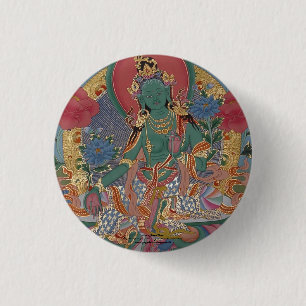 Green Tara Button