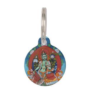 Green Tara Goddess of Mitgefühl Buddhist Haustiermarke
