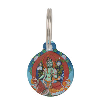 Green Tara Goddess of Mitgefühl Buddhist Haustiermarke