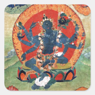 Green Tara Goddess Quadratischer Aufkleber