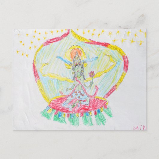 Green Tara Grußkarte Postkarte (Vorderseite)