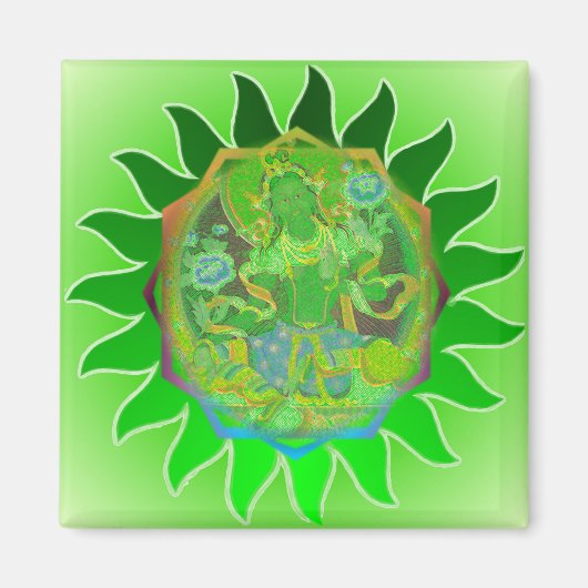Green Tara Magnet (Vorne)