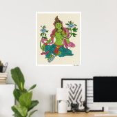 Green Tara Poster (Heimbüro)