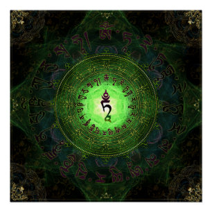 Green Tara - Schutz vor Gefahren und Leid Poster