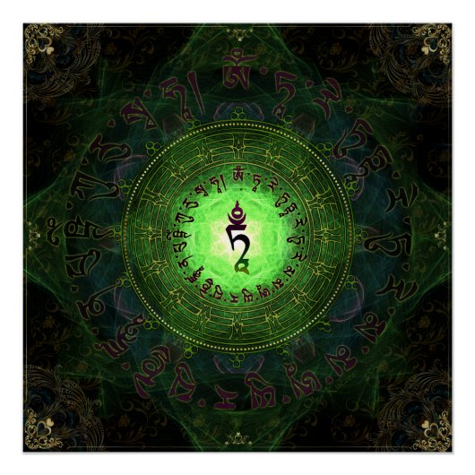 Green Tara - Schutz vor Gefahren und Leid Poster (Vorderseite)