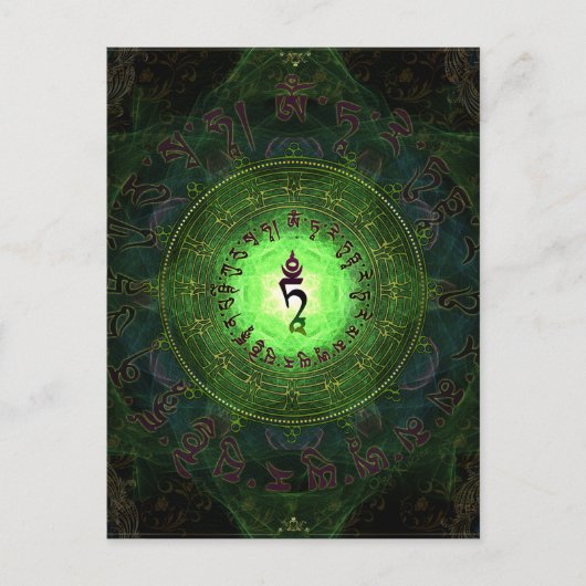 Green Tara - Schutz vor Gefahren und Leid Postkarte (Vorderseite)