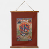 Green Tara tibetisch-buddhistische Deity Wandteppich Mit Holzrahmen (Vorderseite)