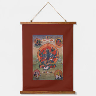 Green Tara tibetisch-buddhistische Deity Wandteppich Mit Holzrahmen