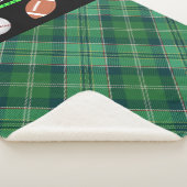 Green Tartan Basketball Baseball Fußball Fußball F Sherpadecke (3/4)