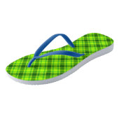 Green Tartan Checkered Kariert Pattern-57578 Badesandalen (Schrägansicht)