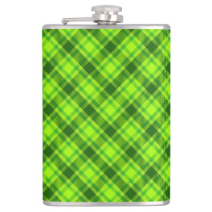 Green Tartan Checkered Kariert Pattern-57578 Flachmann