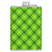 Green Tartan Checkered Kariert Pattern-57578 Flachmann (Rückseite)