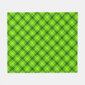 Green Tartan Checkered Kariert Pattern-57578 Fleecedecke (Vorderseite (Horizontal))