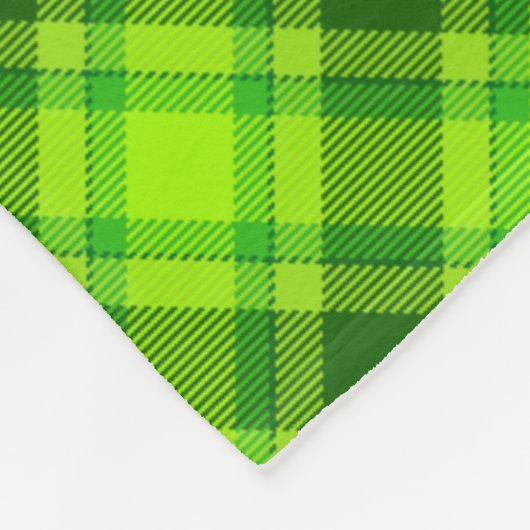Green Tartan Checkered Kariert Pattern-57578 Fleecedecke (Ecke)