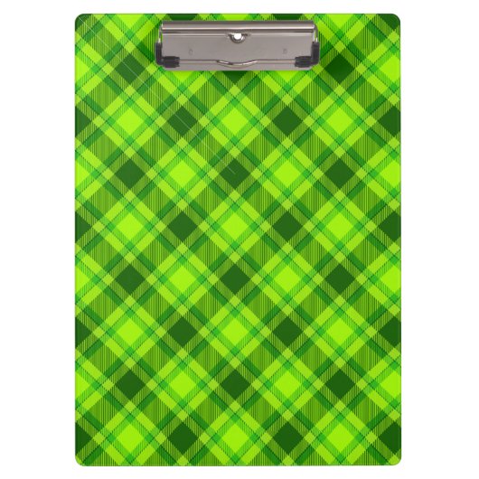 Green Tartan Checkered Kariert Pattern-57578 Klemmbrett (Vorderseite)