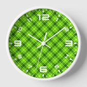 Green Tartan Checkered Kariert Pattern-57578 Uhr (Vorderseite)