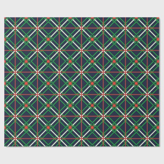 Green Tartan Christmas Pattern Geschenk Geschenkpapier (Flach)