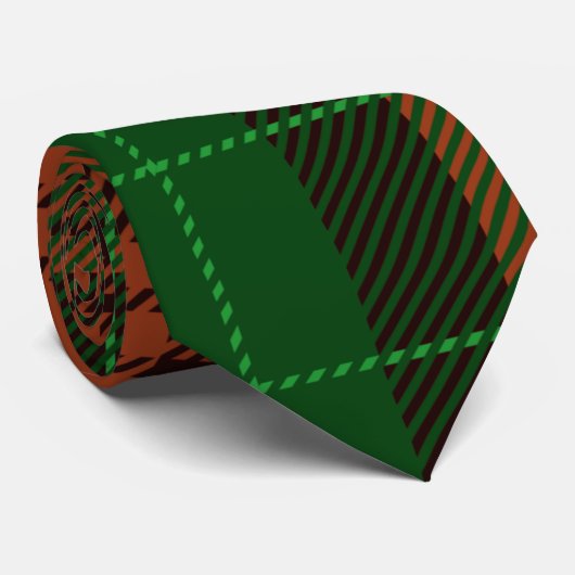Green Tartan Classic Krawatte (Gerollt)