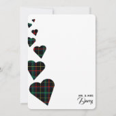 Green Tartan Dankeschön Karte (Rückseite)