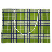 Green Tartan Große Geschenktüte (Vorderseite)