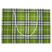 Green Tartan Große Geschenktüte (Rückseite)