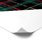 Green Tartan Heart Unplugged Wedding Sign Poster (Ecke)