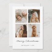 Green Tartan Kariert Frohe Weihnachten Multi Foto (Vorderseite)