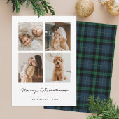 Green Tartan Kariert Frohe Weihnachten Multi Foto
