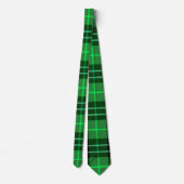 Green Tartan Kariert Neck Tie Krawatte (Rückseite)