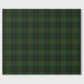 Green Tartan Kariert schottisches Muster Geschenkpapier (Flach)