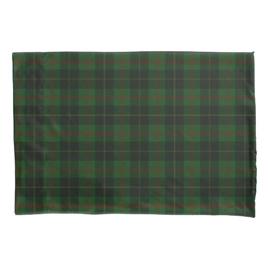 Green Tartan Kariert schottisches Muster Kissenbezug (Vorderseite)