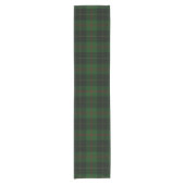 Green Tartan Kariert schottisches Muster Kurzer Tischläufer (Vorderseite)