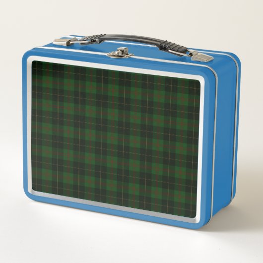 Green Tartan Kariert schottisches Muster Metall Brotdose (Vorderseite)