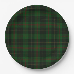 Green Tartan Kariert schottisches Muster Pappteller