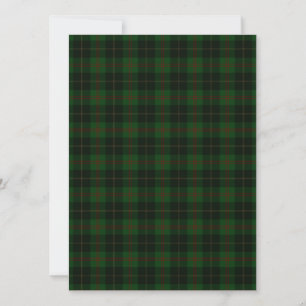 Green Tartan Kariert Scottish Pattern Flachkarte