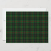 Green Tartan Kariert Scottish Pattern Flachkarte (Rückseite)