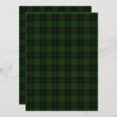 Green Tartan Kariert Scottish Pattern Flachkarte (Vorne/Hinten)