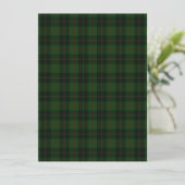 Green Tartan Kariert Scottish Pattern Flachkarte (Stehend Vorderseite)