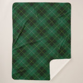 Green Tartan Kariert Sherpadecke (Vorderseite)