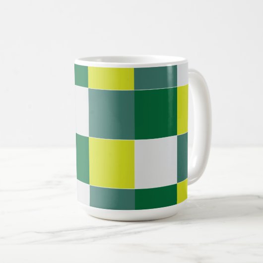 Green Tartan Karo Kaffeetasse (VorderseiteRechts)