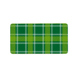 Green Tartan Labels Adressaufkleber