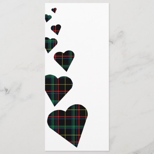 Green Tartan Menü Menükarte (Rückseite)