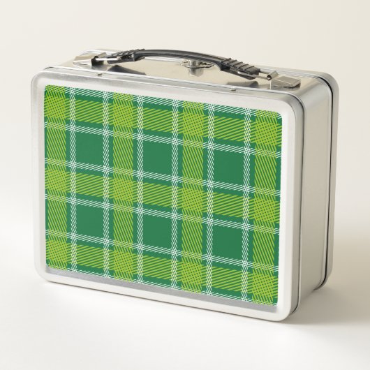 Green Tartan Metal Lunch Box (Rückseite)