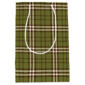 Green Tartan Mittlere Geschenktüte (Vorderseite)